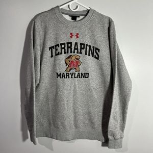Under Armour Maryland Terrapins Gray Pullover Sweatshirt Mens